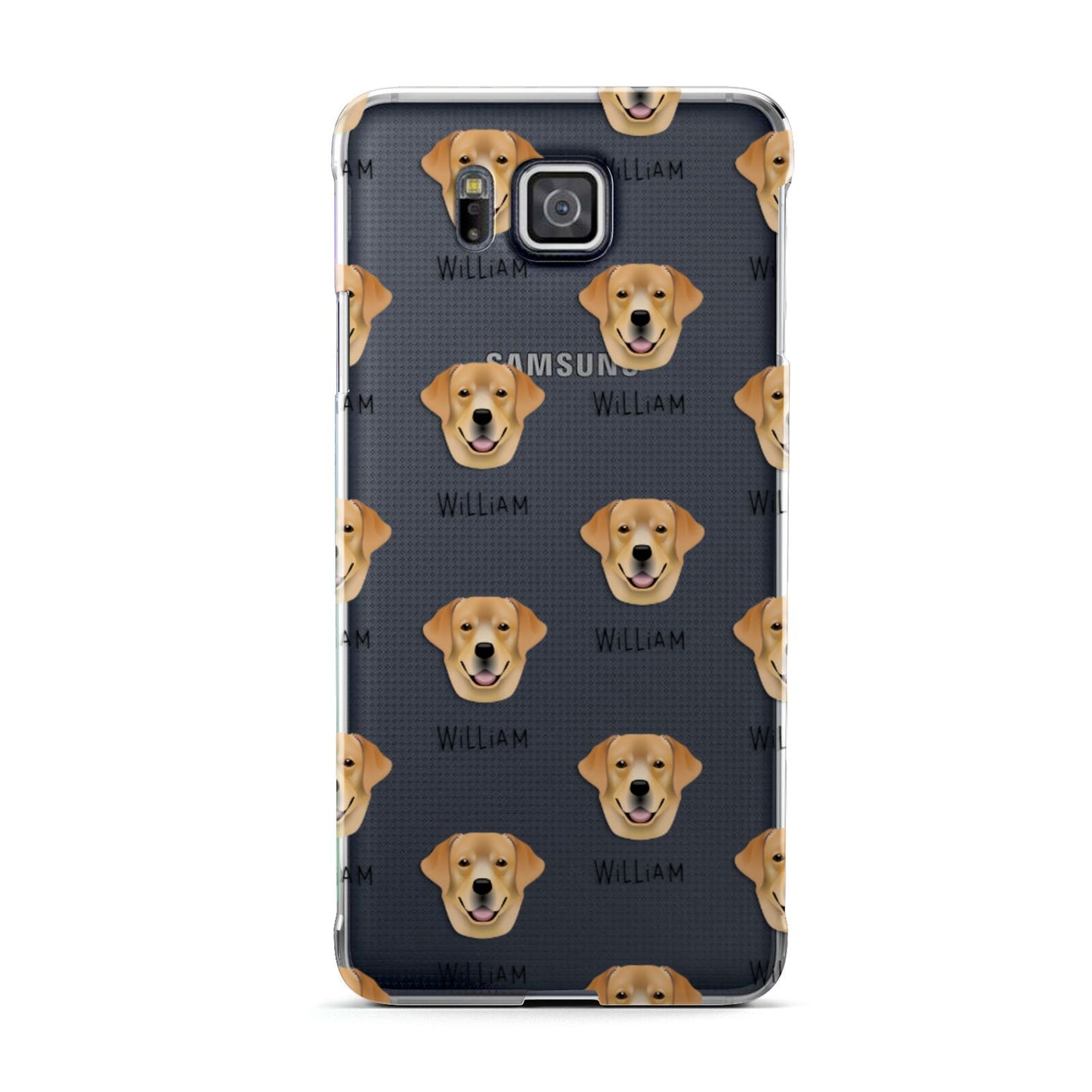 Golden Labrador Icon with Name Samsung Galaxy Alpha Case