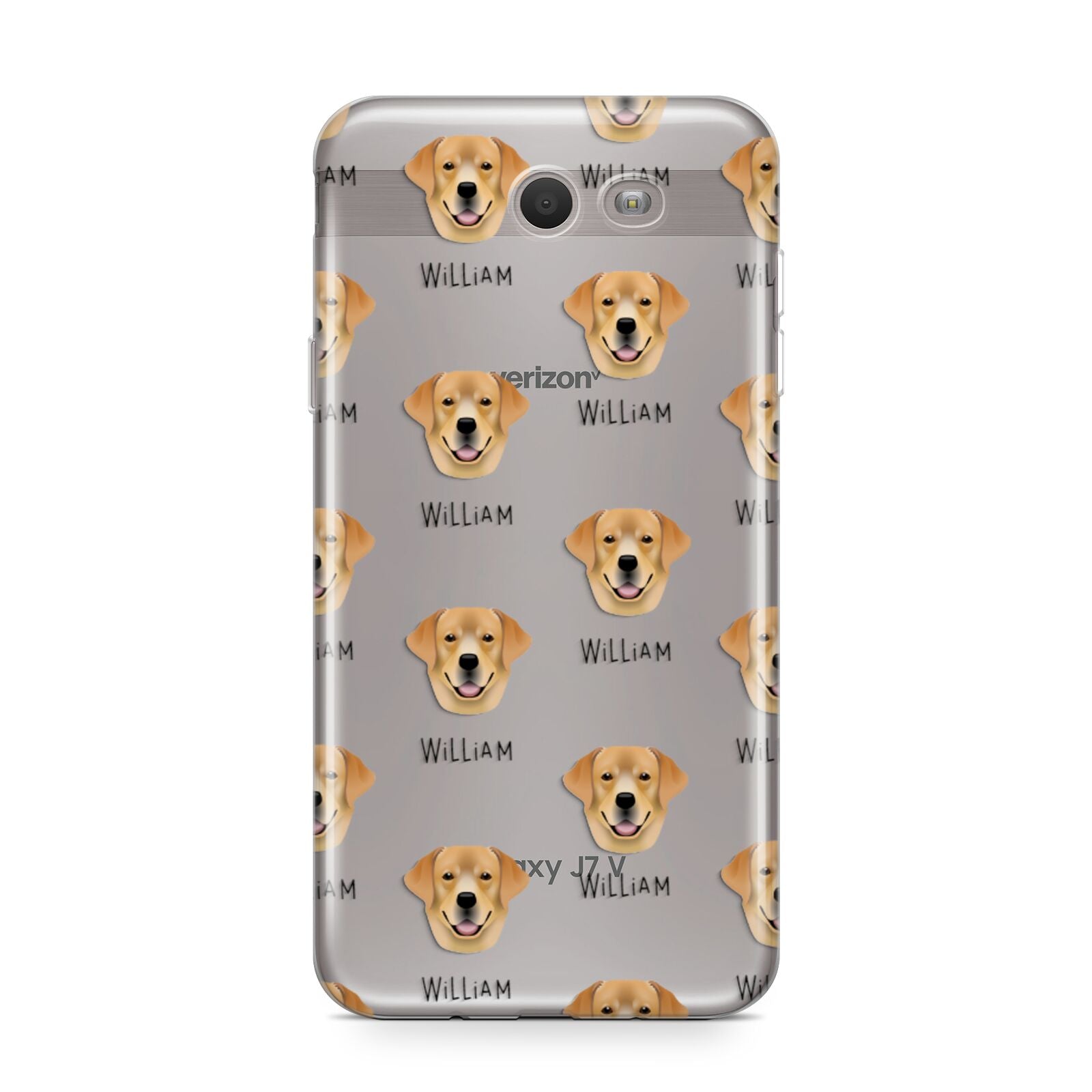 Golden Labrador Icon with Name Samsung Galaxy J7 2017 Case