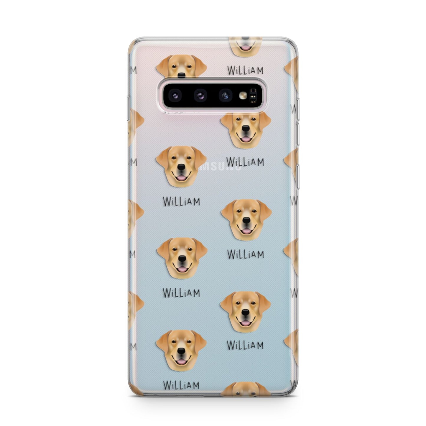 Golden Labrador Icon with Name Samsung Galaxy S10 Plus Case