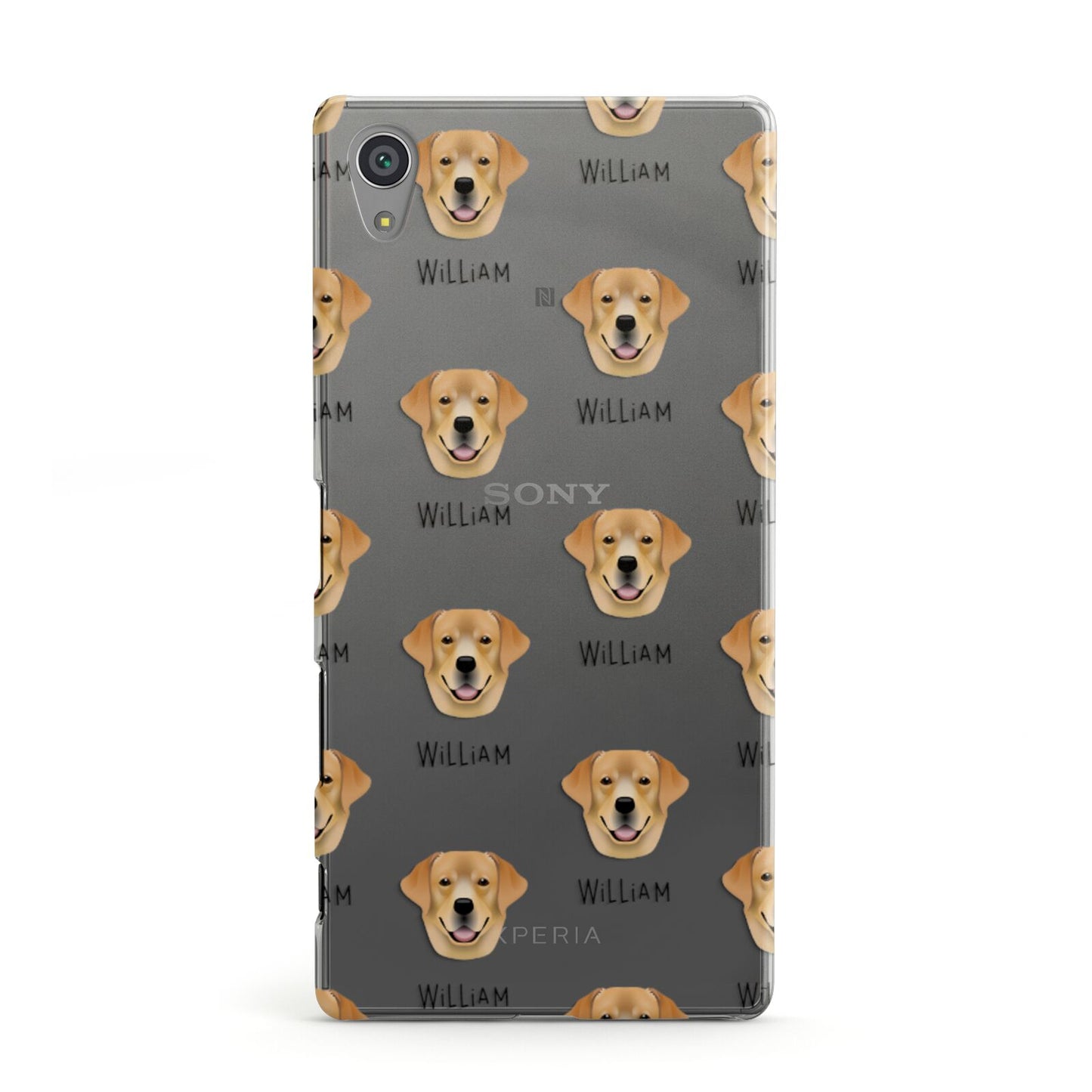 Golden Labrador Icon with Name Sony Xperia Case