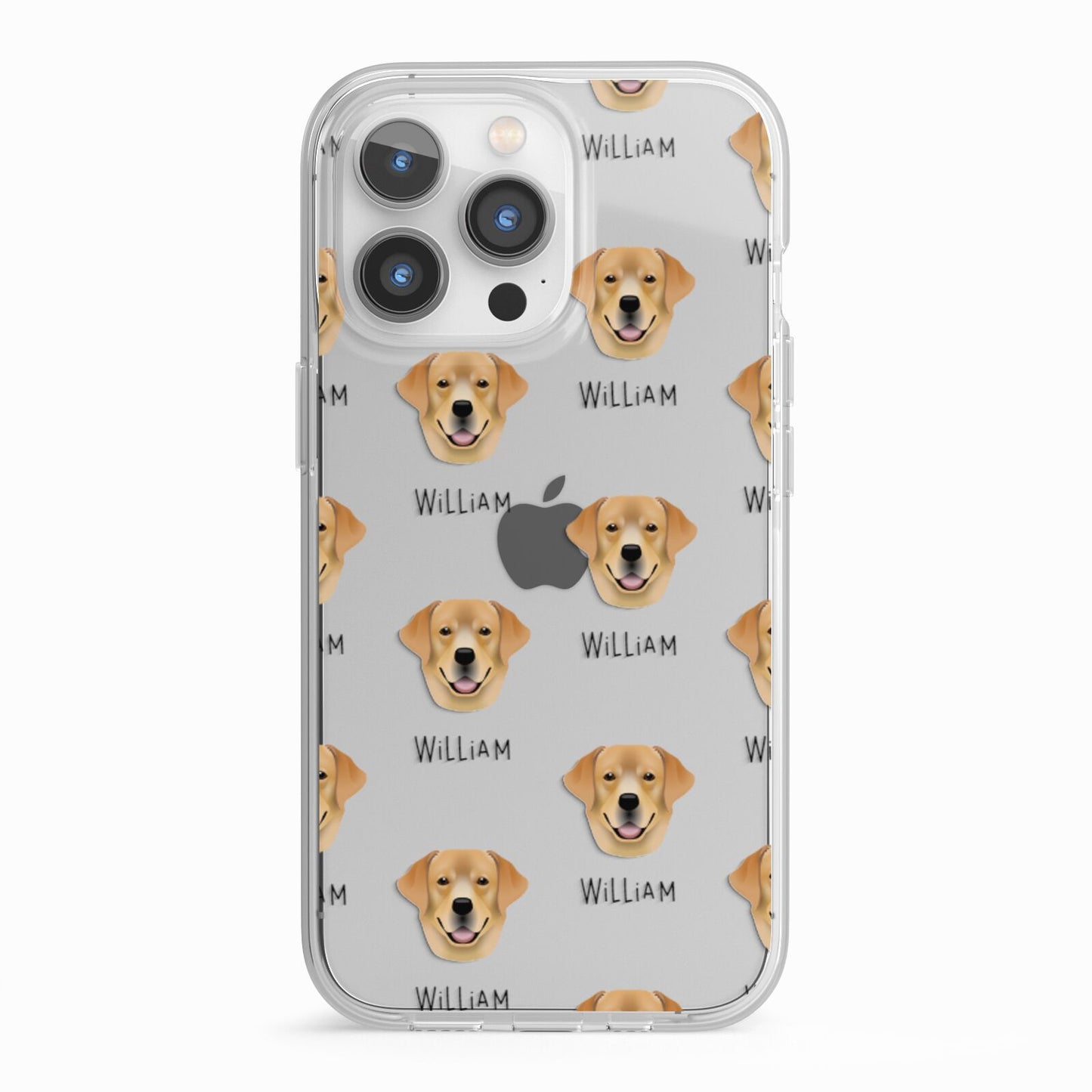 Golden Labrador Icon with Name iPhone 13 Pro TPU Impact Case with White Edges