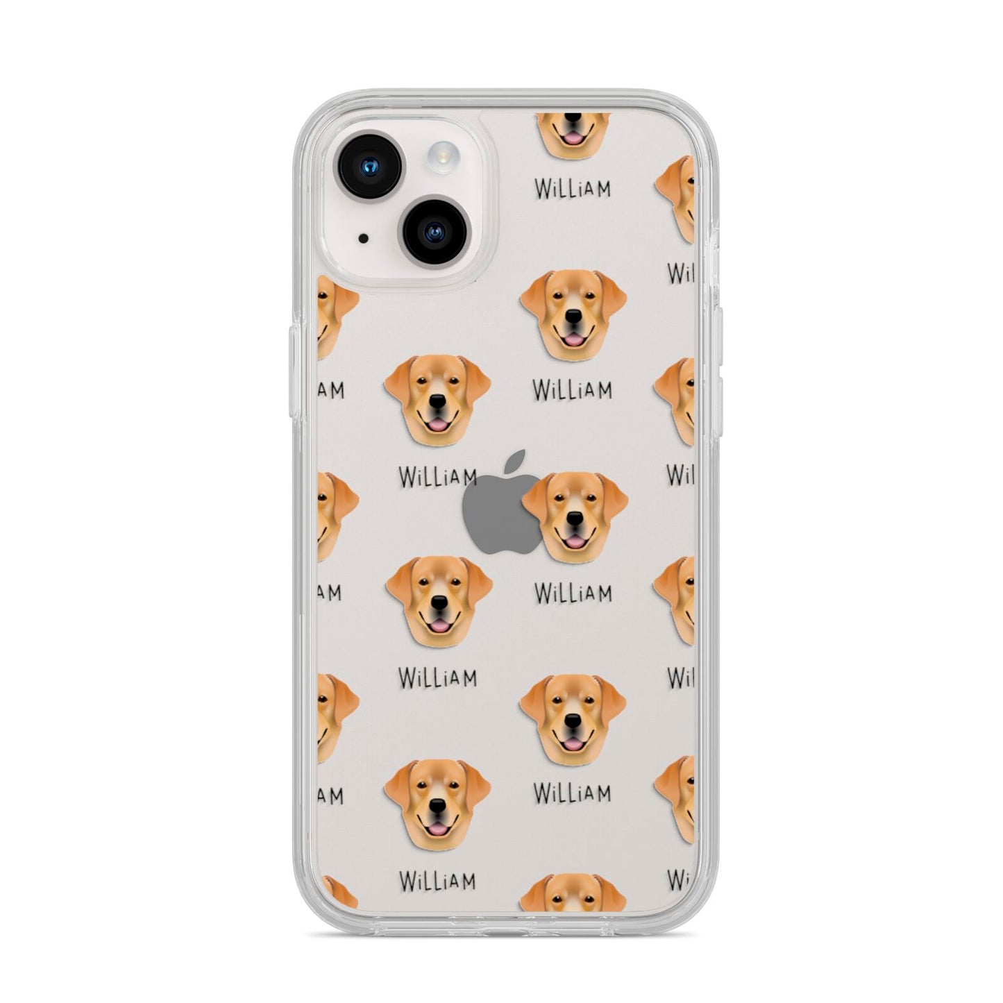 Golden Labrador Icon with Name iPhone 14 Plus Clear Tough Case Starlight