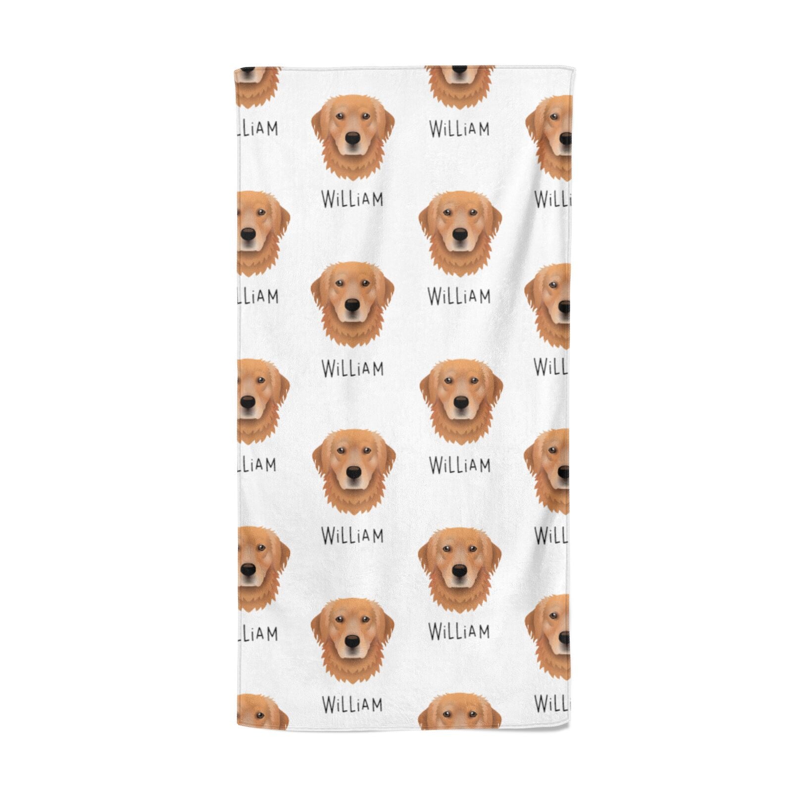 Golden retriever shop beach towel