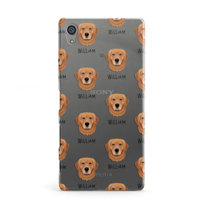 Golden Retriever Icon with Name Sony Xperia Case