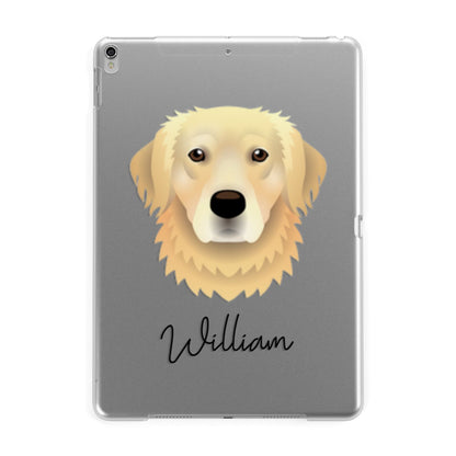 Golden Retriever Personalised Apple iPad Silver Case