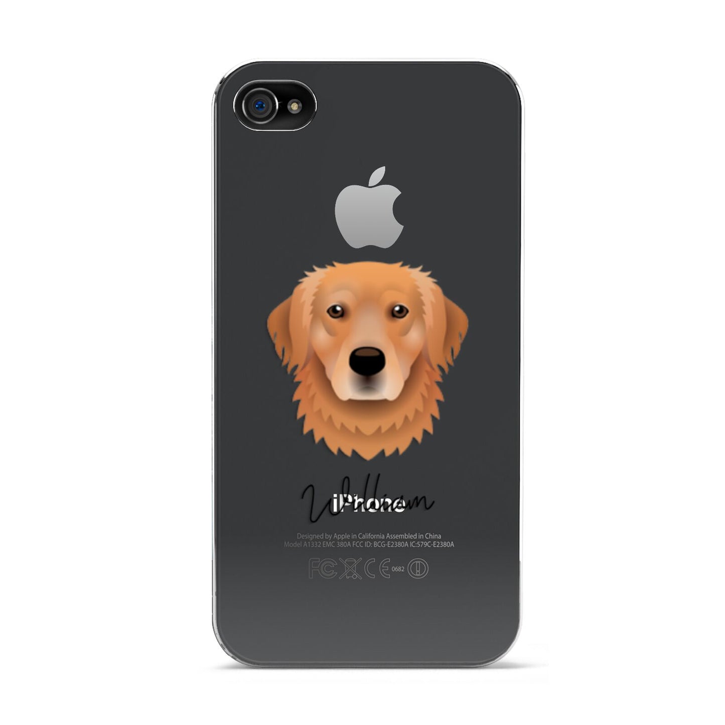 Golden Retriever Personalised Apple iPhone 4s Case