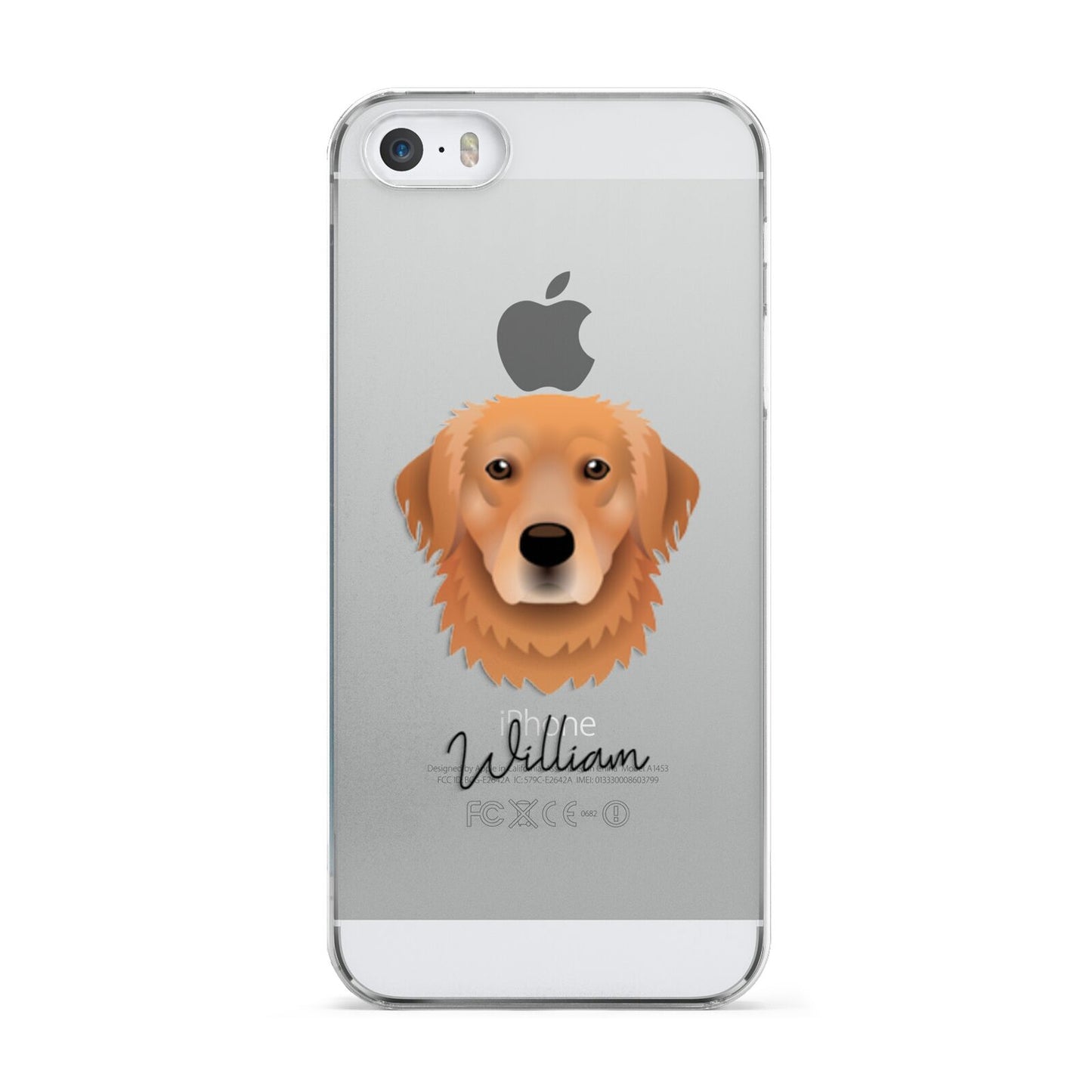 Golden Retriever Personalised Apple iPhone 5 Case