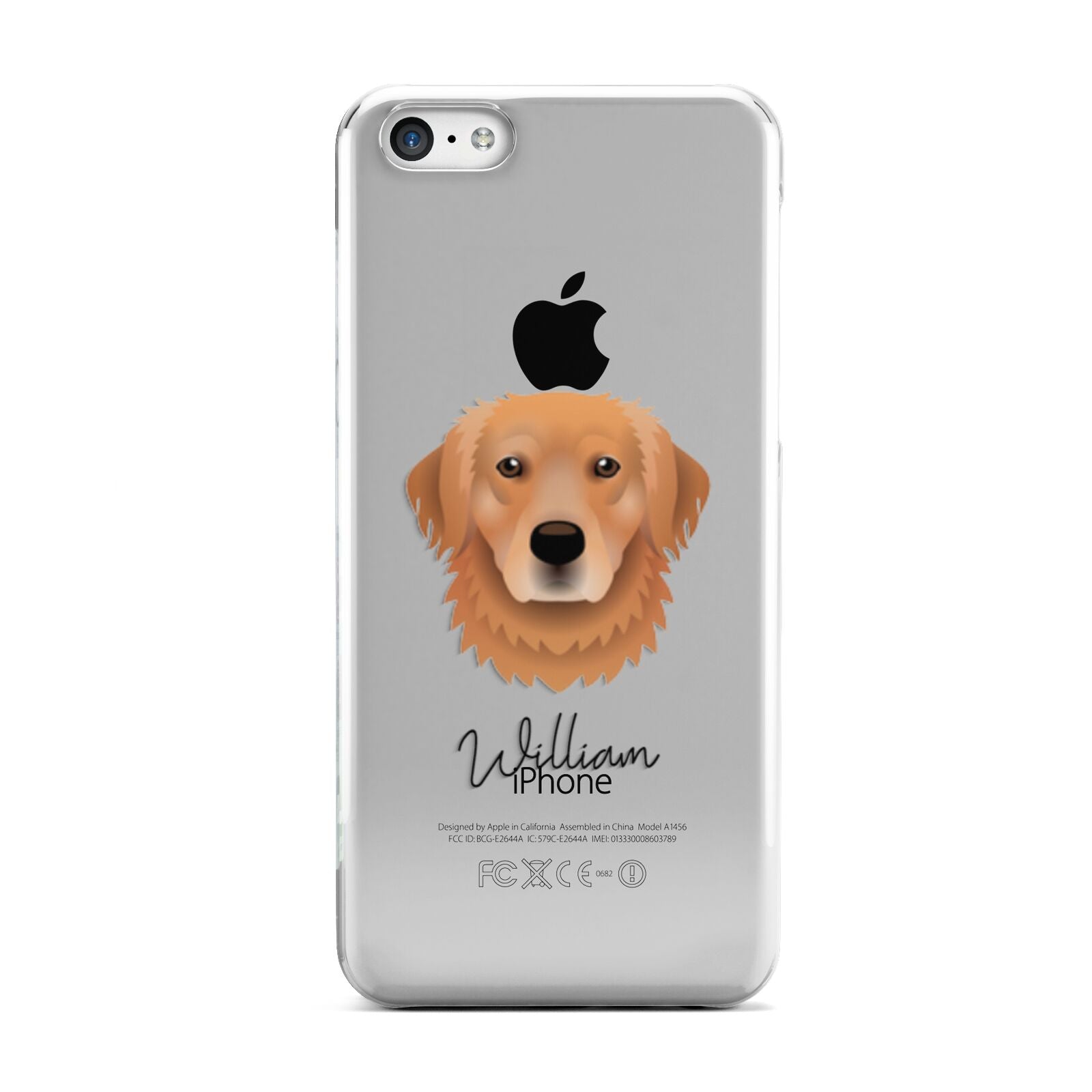 Golden Retriever Personalised Apple iPhone 5c Case