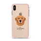Golden Retriever Personalised Apple iPhone Xs Max Impact Case Pink Edge on Gold Phone