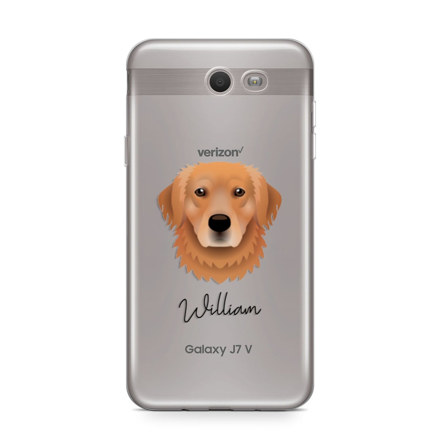 Golden Retriever Personalised Samsung Galaxy J7 2017 Case