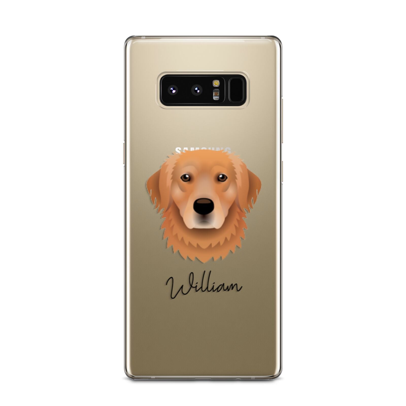 Golden Retriever Personalised Samsung Galaxy Note 8 Case