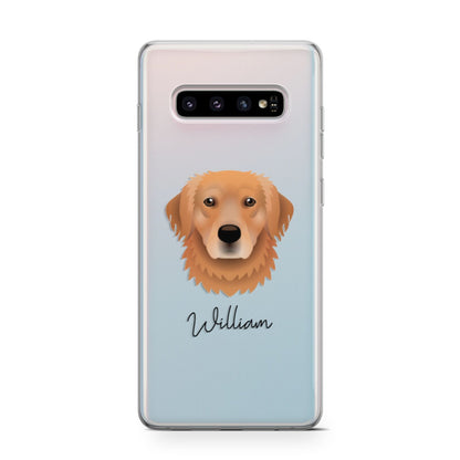 Golden Retriever Personalised Samsung Galaxy S10 Case