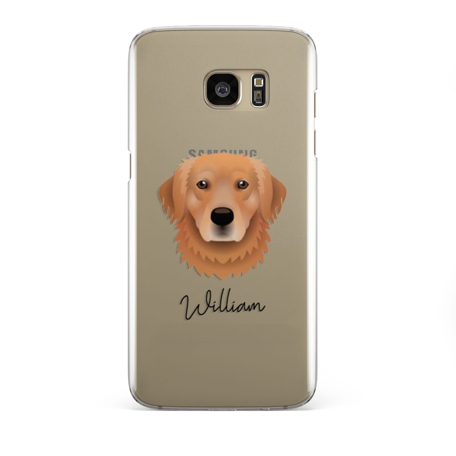 Golden Retriever Personalised Samsung Galaxy S7 Edge Case