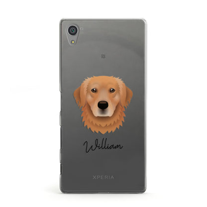 Golden Retriever Personalised Sony Xperia Case