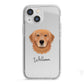 Golden Retriever Personalised iPhone 13 Mini TPU Impact Case with White Edges