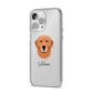 Golden Retriever Personalised iPhone 14 Pro Max Clear Tough Case Silver Angled Image