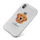 Golden Retriever Personalised iPhone X Bumper Case on Silver iPhone