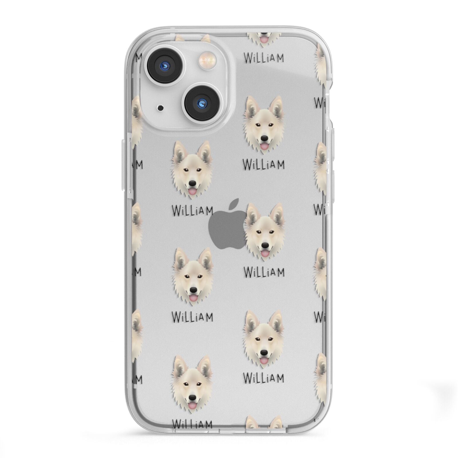 Golden Shepherd Icon with Name iPhone 13 Mini TPU Impact Case with White Edges