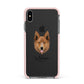 Golden Shepherd Personalised Apple iPhone Xs Max Impact Case Pink Edge on Black Phone