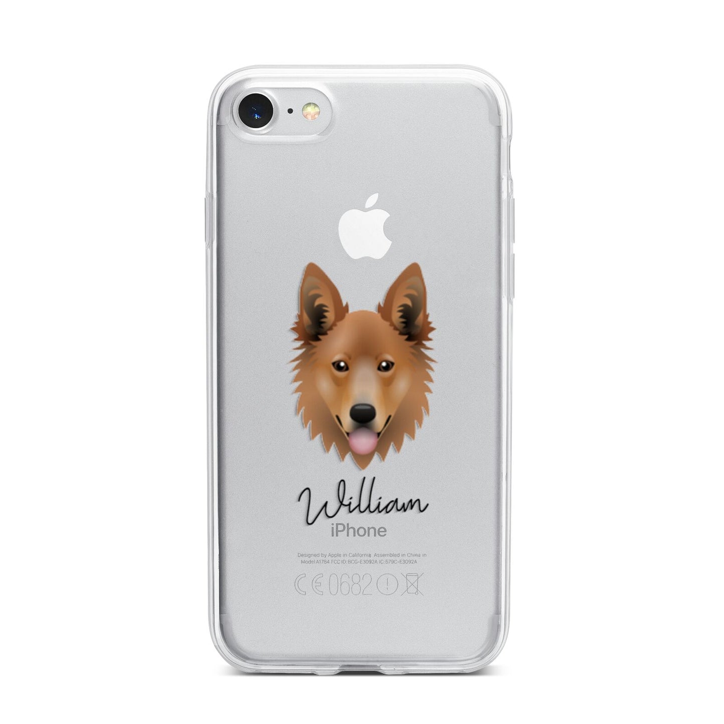 Golden Shepherd Personalised iPhone 7 Bumper Case on Silver iPhone