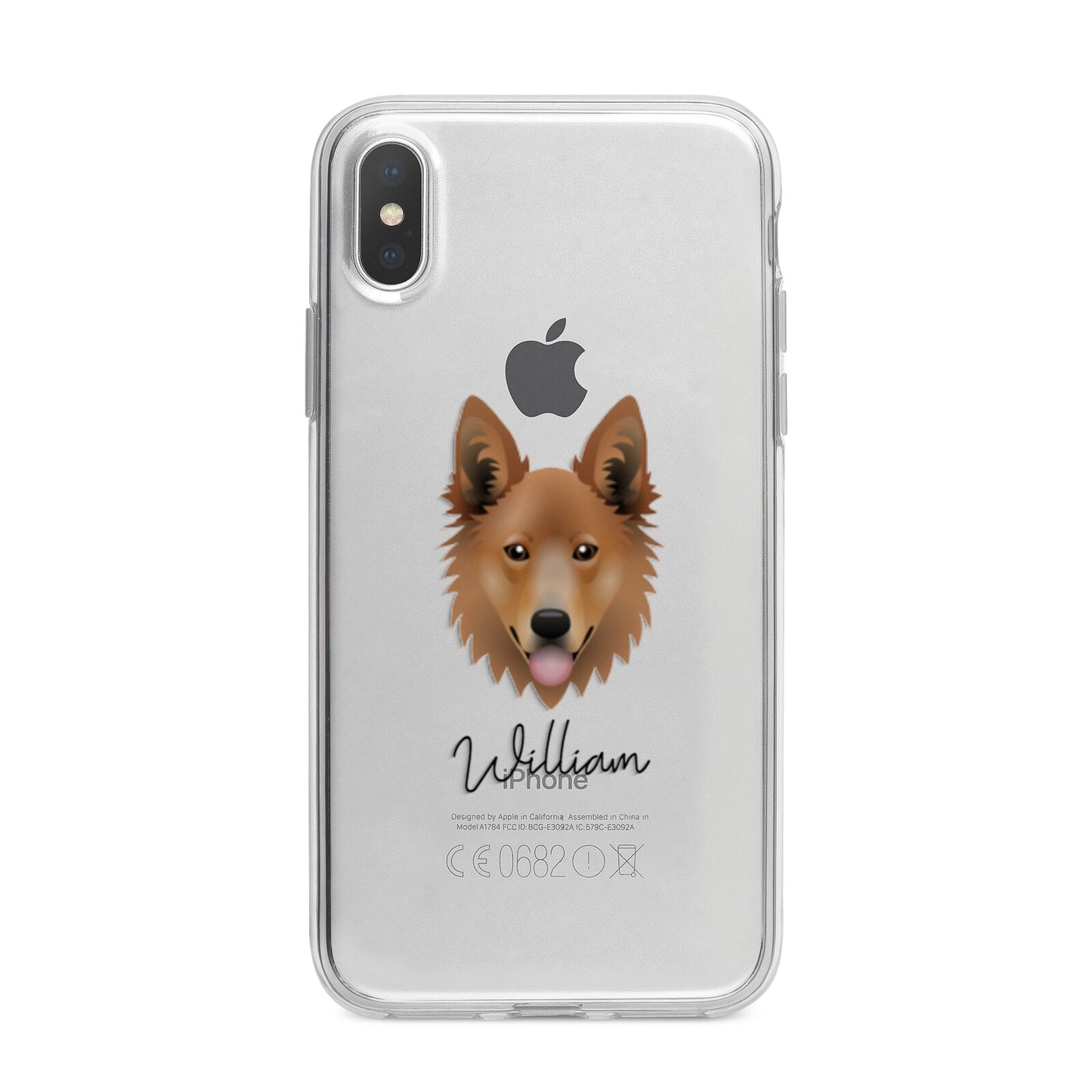 Golden Shepherd Personalised iPhone X Bumper Case on Silver iPhone Alternative Image 1