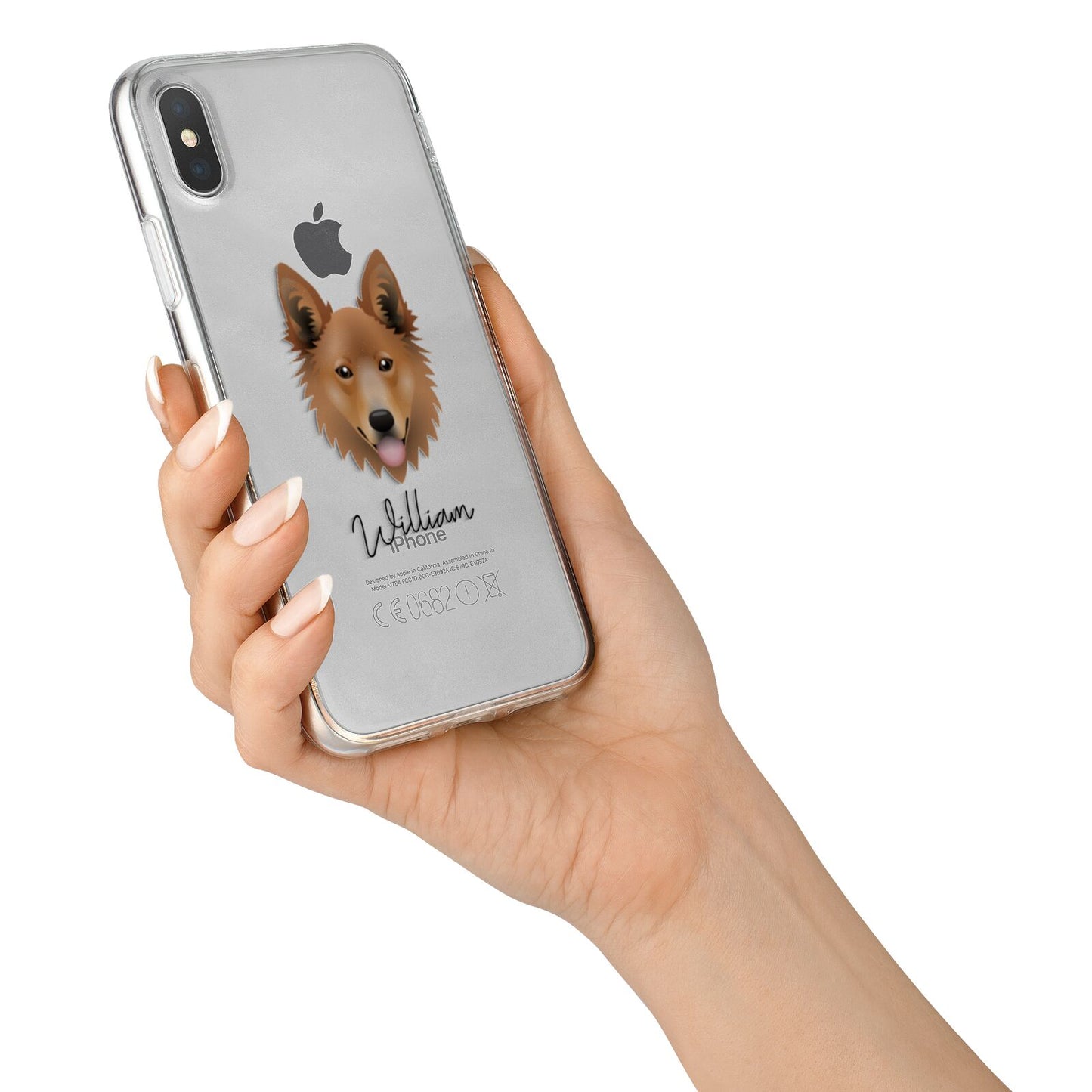 Golden Shepherd Personalised iPhone X Bumper Case on Silver iPhone Alternative Image 2