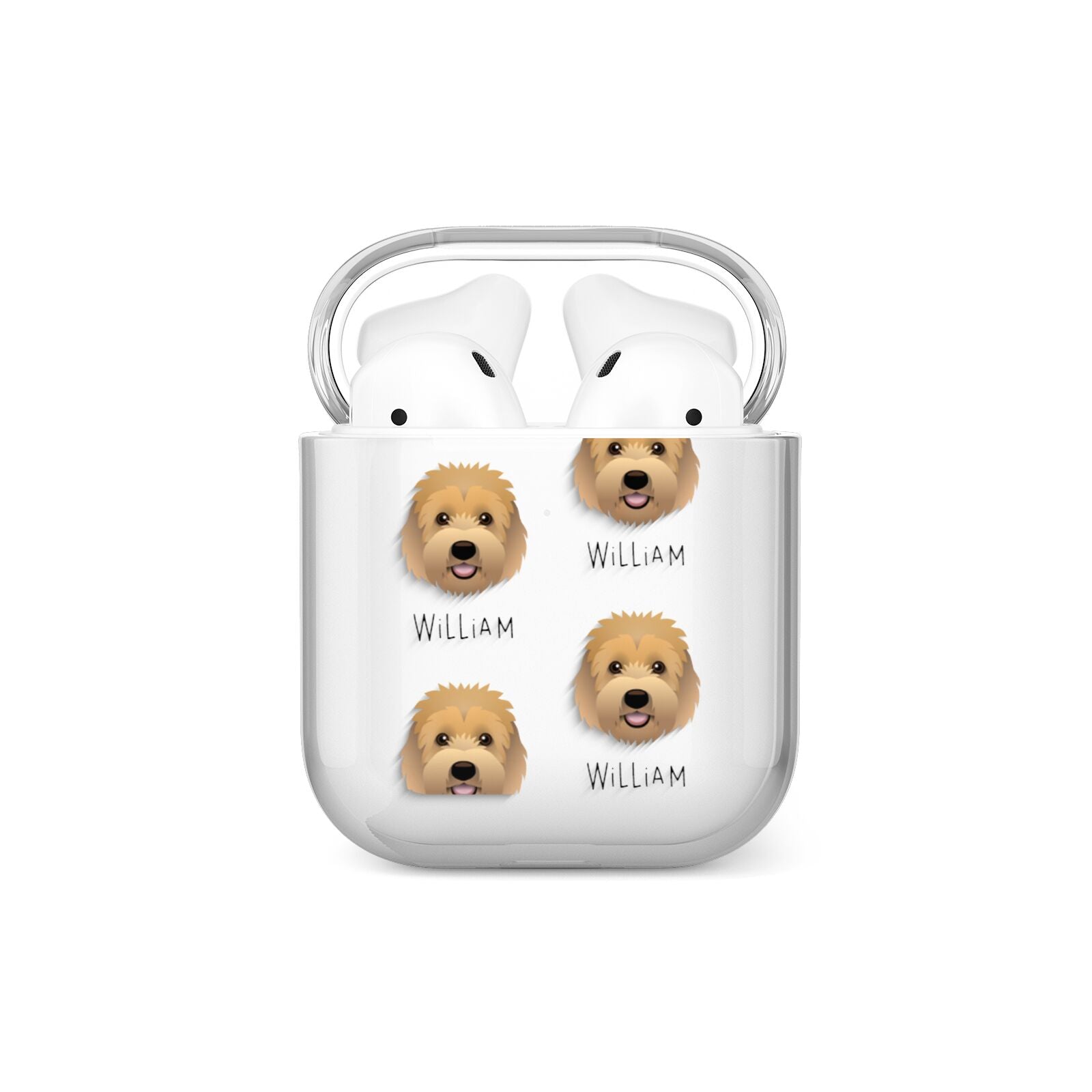 Goldendoodle Icon with Name AirPods Case