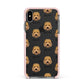 Goldendoodle Icon with Name Apple iPhone Xs Max Impact Case Pink Edge on Black Phone