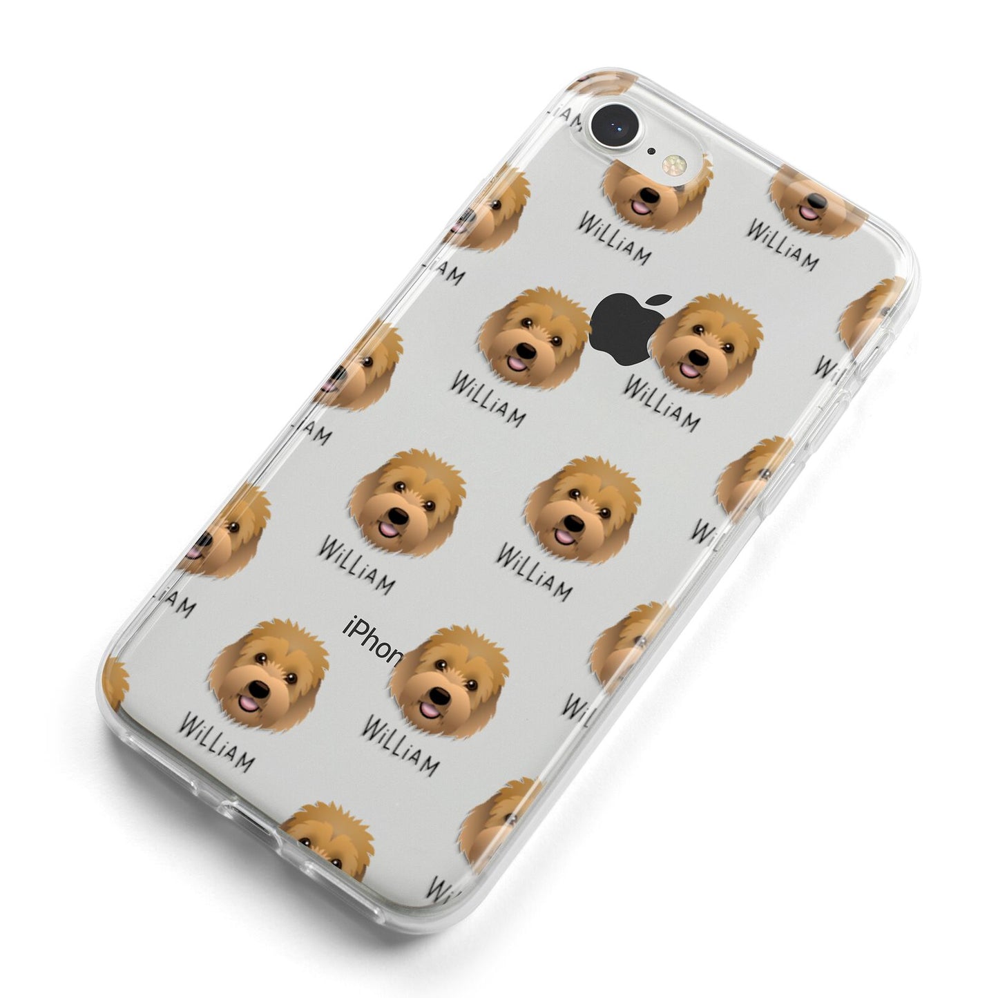 Goldendoodle Icon with Name iPhone 8 Bumper Case on Silver iPhone Alternative Image