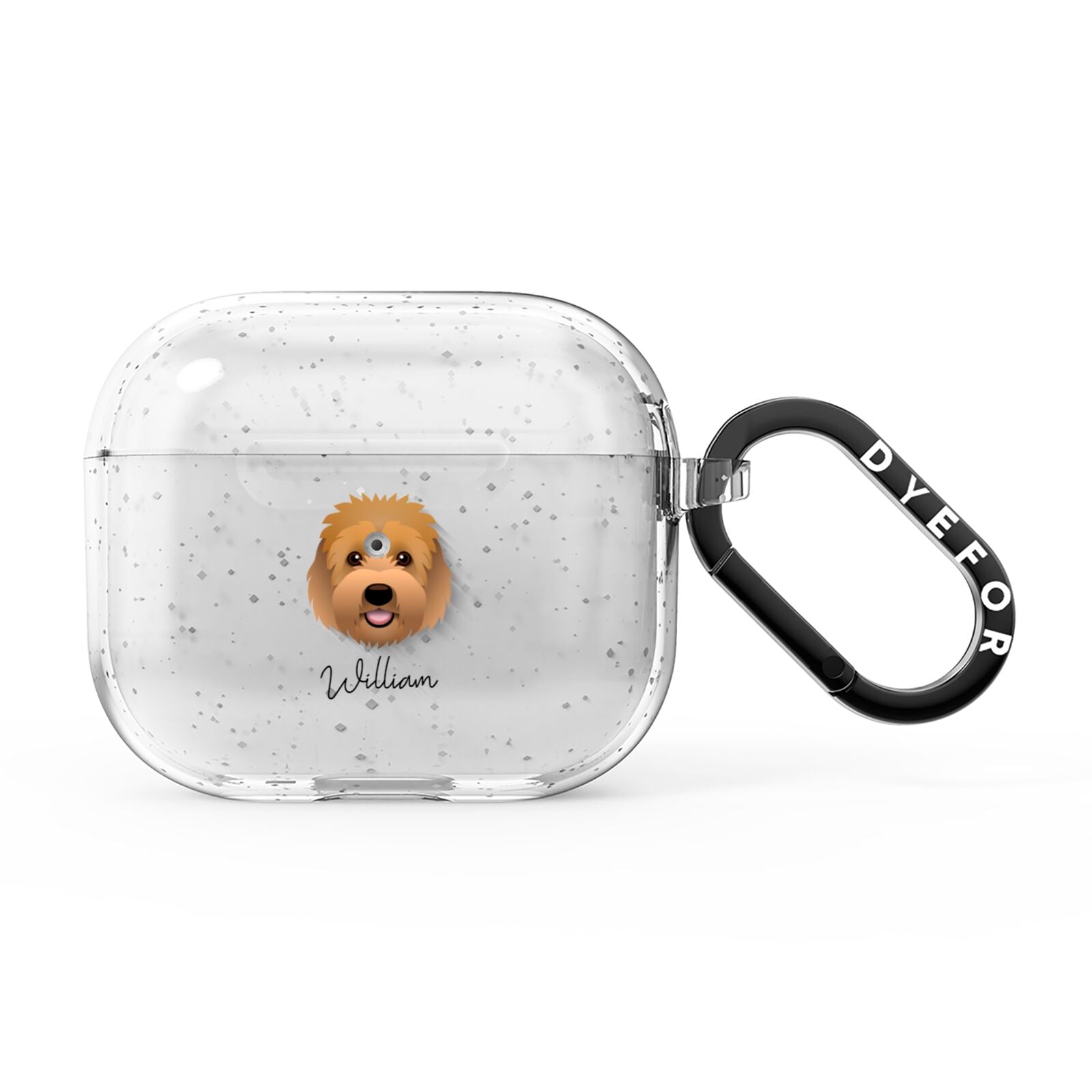 Goldendoodle Personalised AirPods Glitter Case 3rd Gen