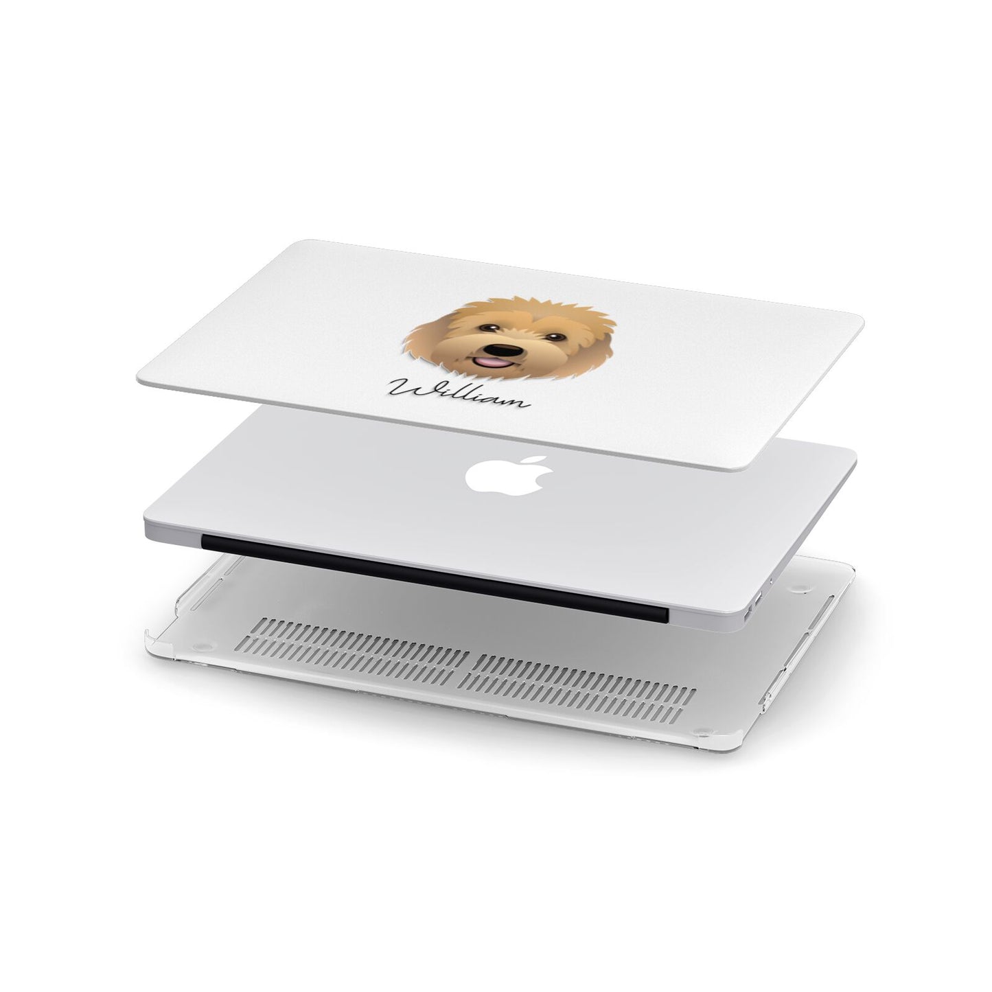 Goldendoodle Personalised Apple MacBook Case in Detail