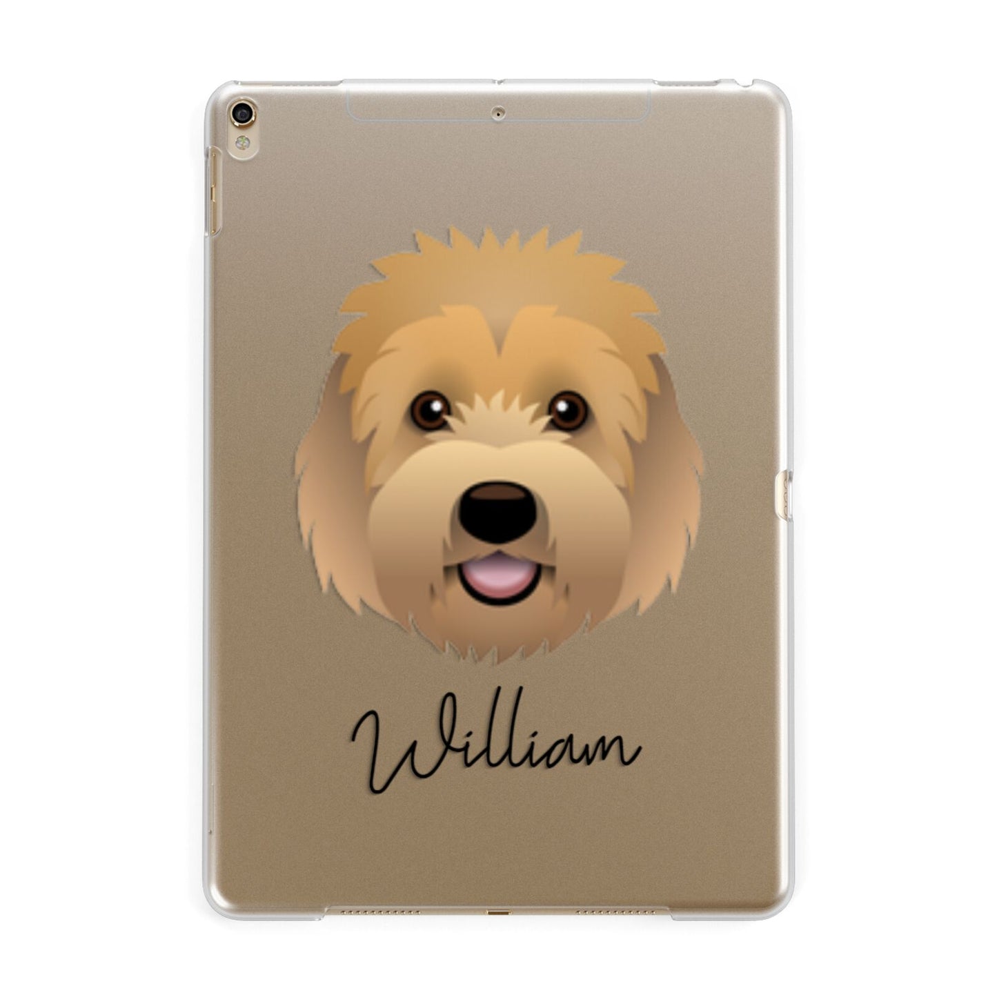 Goldendoodle Personalised Apple iPad Gold Case