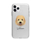 Goldendoodle Personalised Apple iPhone 11 Pro Max in Silver with Bumper Case