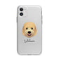 Goldendoodle Personalised Apple iPhone 11 in White with Bumper Case