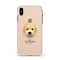 Goldendoodle Personalised Apple iPhone Xs Max Impact Case Pink Edge on Gold Phone