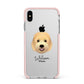 Goldendoodle Personalised Apple iPhone Xs Max Impact Case Pink Edge on Silver Phone