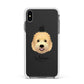 Goldendoodle Personalised Apple iPhone Xs Max Impact Case White Edge on Black Phone