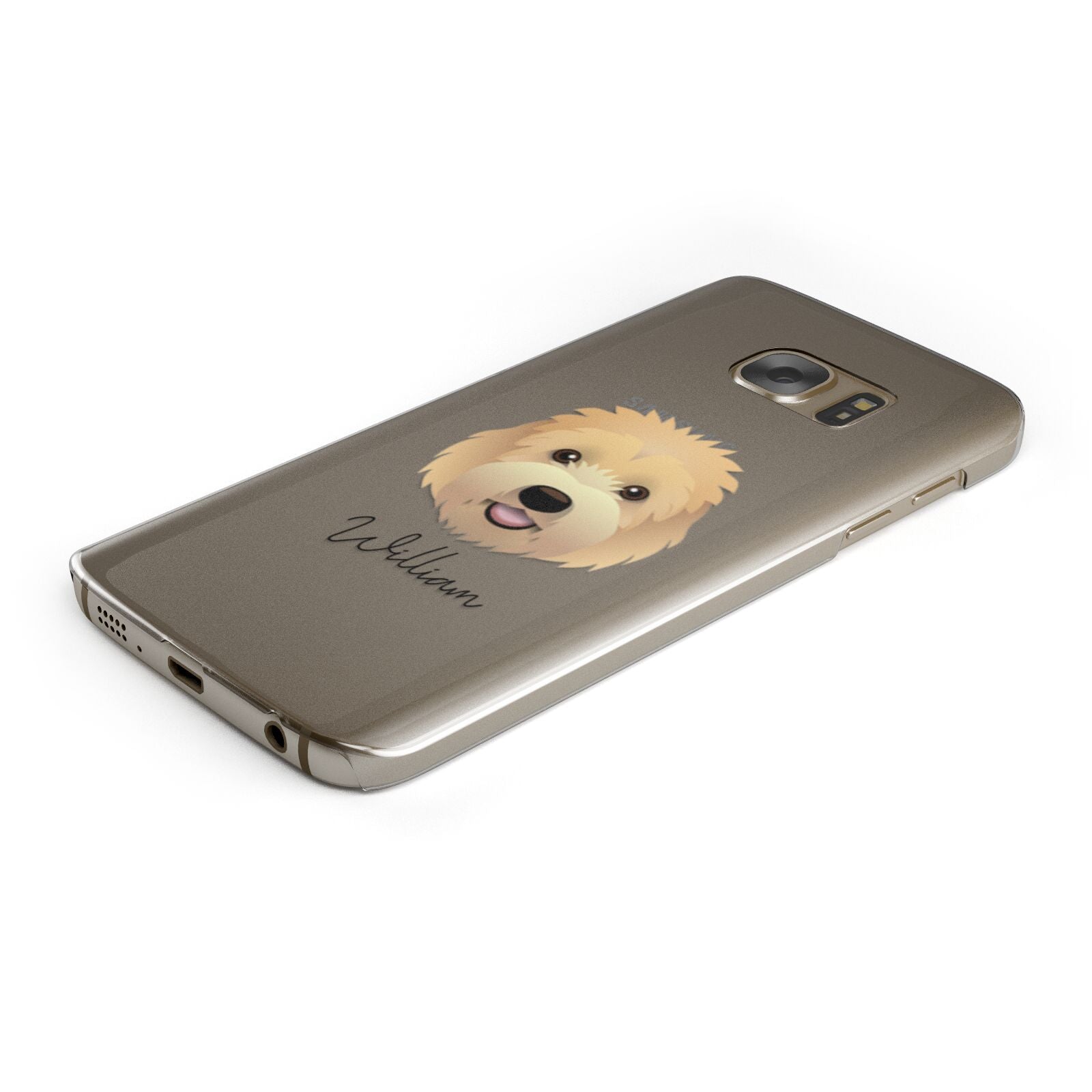 Goldendoodle Personalised Samsung Galaxy Case Bottom Cutout