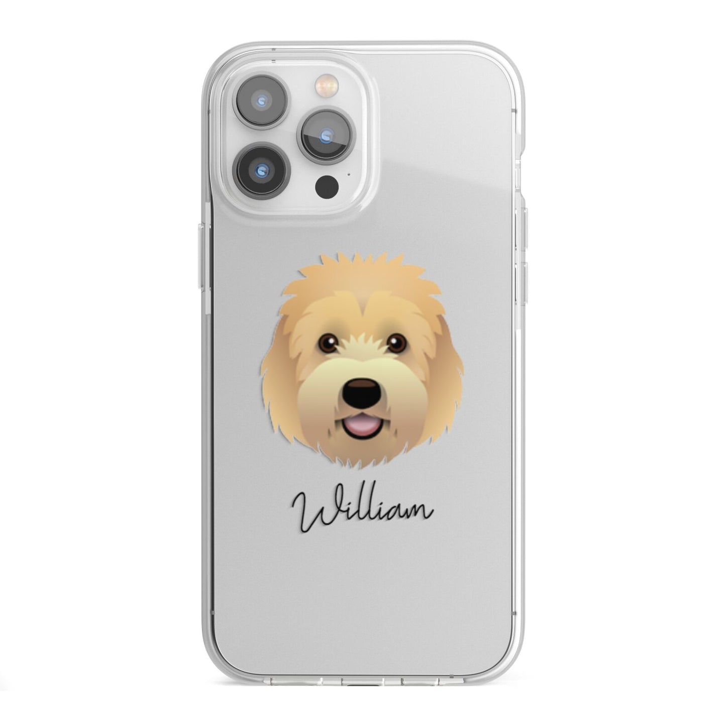 Goldendoodle Personalised iPhone 13 Pro Max TPU Impact Case with White Edges
