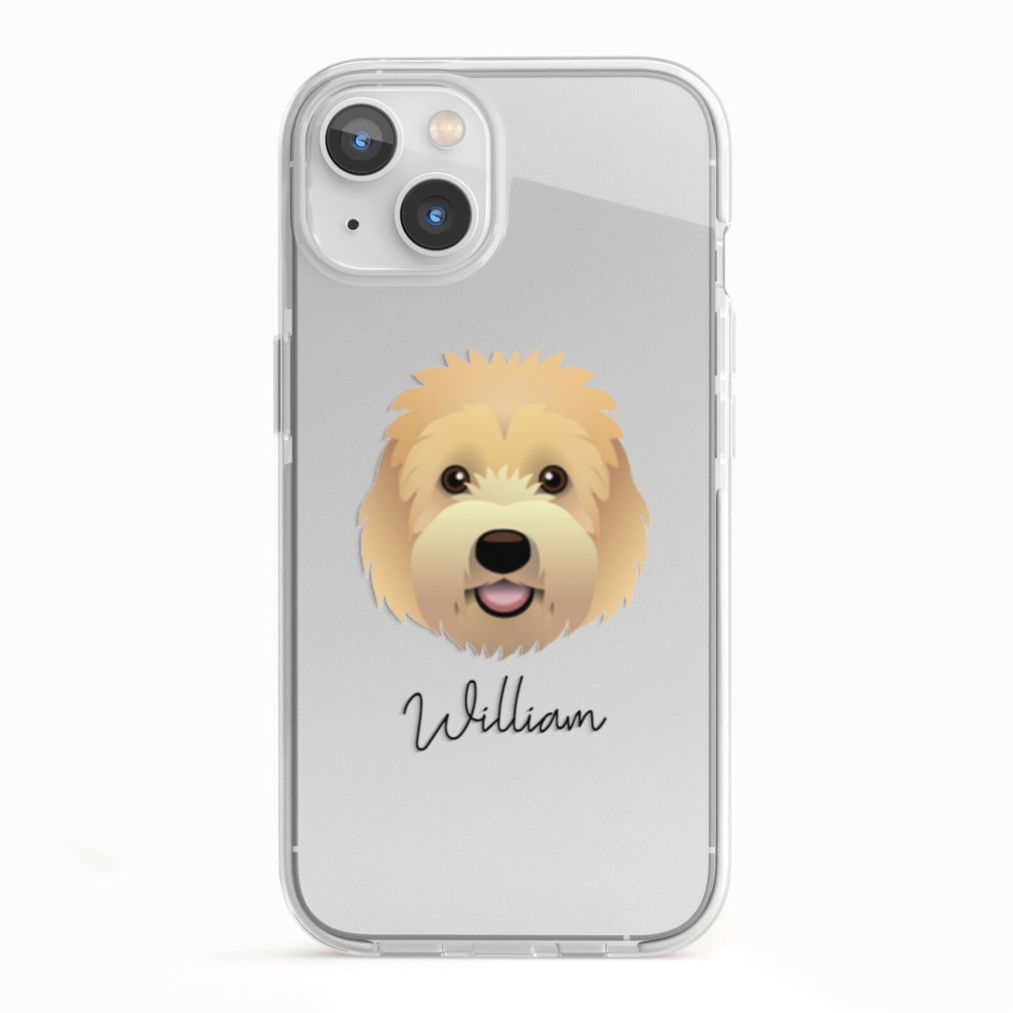Goldendoodle Personalised iPhone 13 TPU Impact Case with White Edges