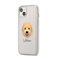 Goldendoodle Personalised iPhone 14 Plus Clear Tough Case Starlight Angled Image