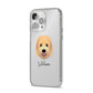 Goldendoodle Personalised iPhone 14 Pro Max Clear Tough Case Silver Angled Image
