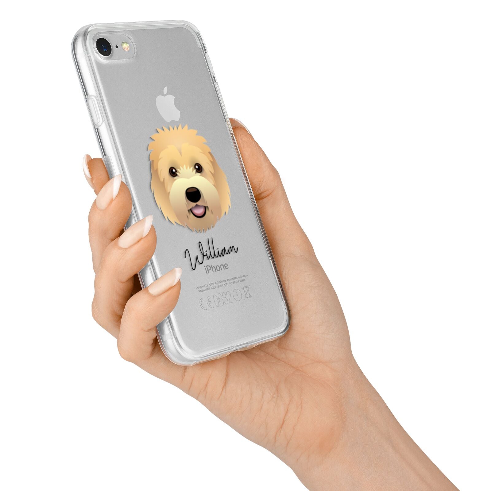 Goldendoodle Personalised iPhone 7 Bumper Case on Silver iPhone Alternative Image