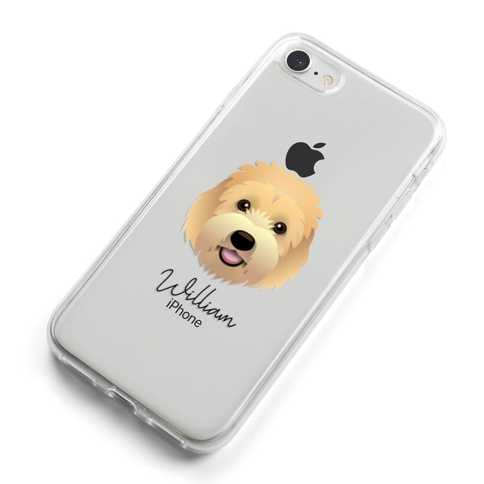 Goldendoodle Personalised iPhone 8 Bumper Case on Silver iPhone Alternative Image