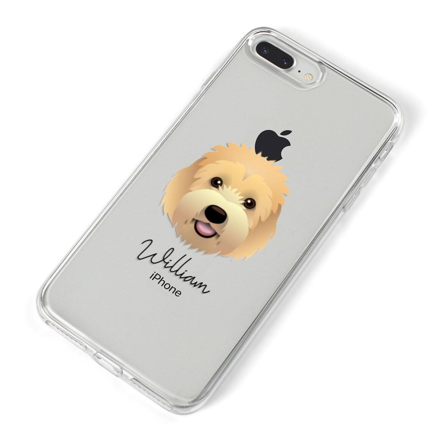 Goldendoodle Personalised iPhone 8 Plus Bumper Case on Silver iPhone Alternative Image