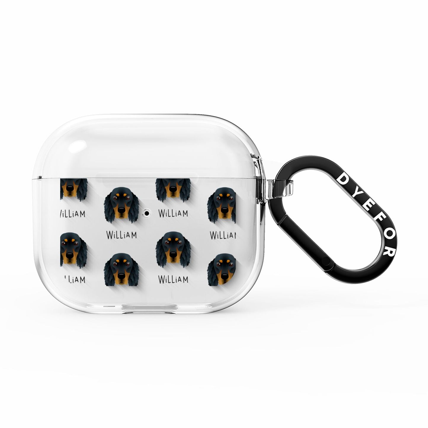 Gordon Setter Icon with Name AirPods Clear Case 3rd Gen