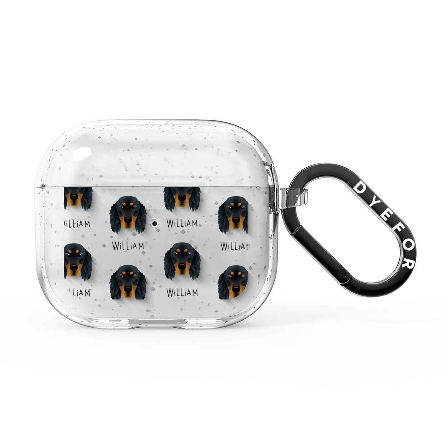 Gordon Setter Icon with Name AirPods Glitter Case 3rd Gen