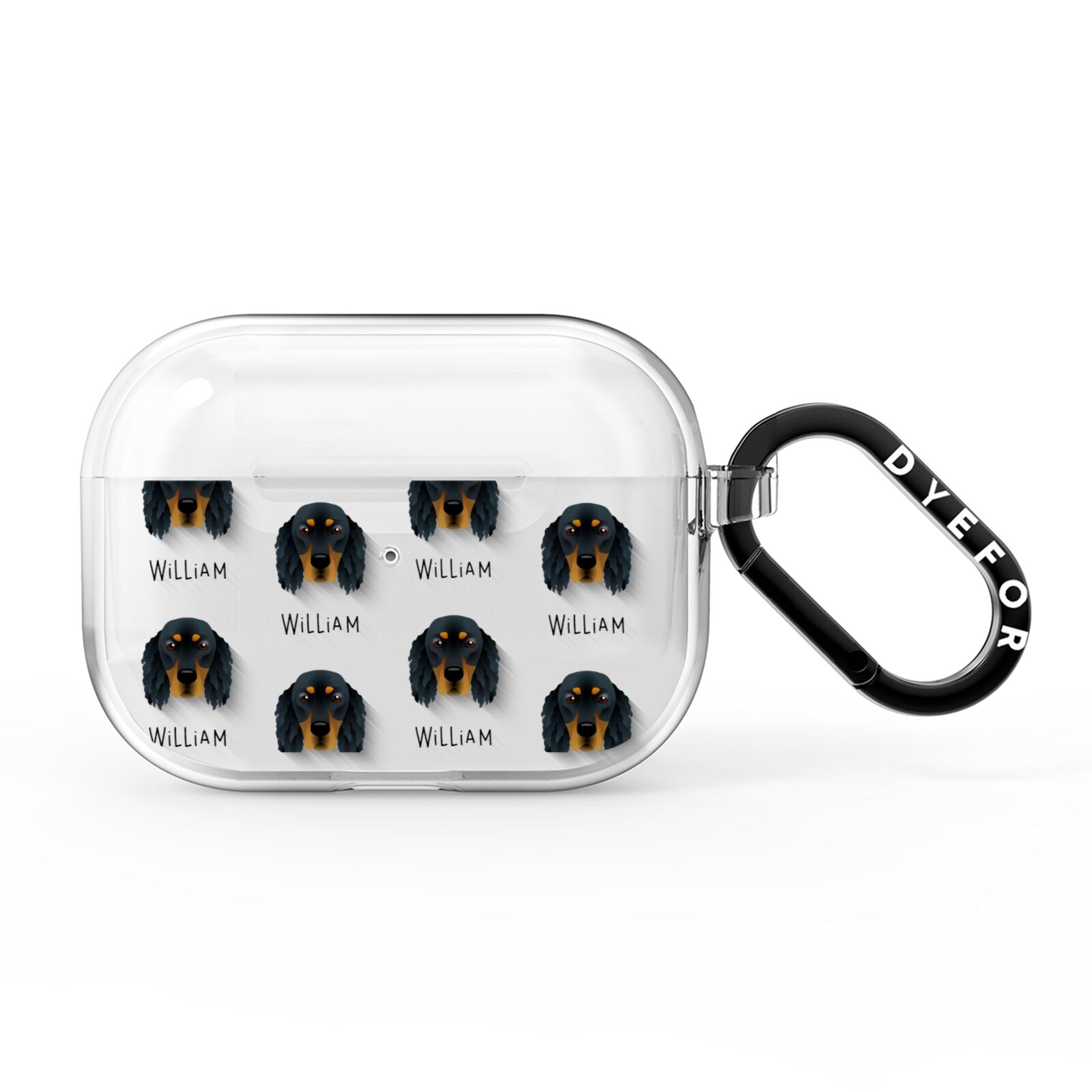 Gordon Setter Icon with Name AirPods Pro Clear Case