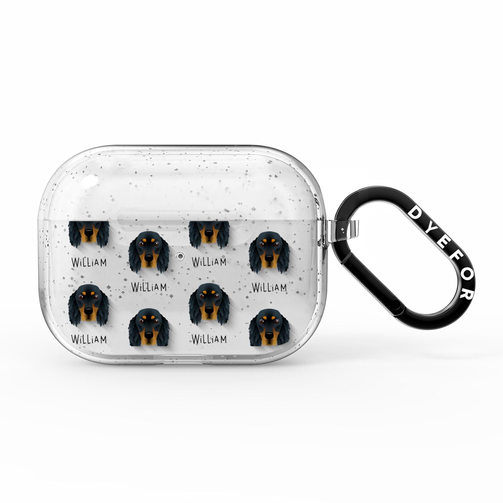 Gordon Setter Icon with Name AirPods Pro Glitter Case