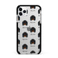 Gordon Setter Icon with Name Apple iPhone 11 Pro Max in Silver with Black Impact Case